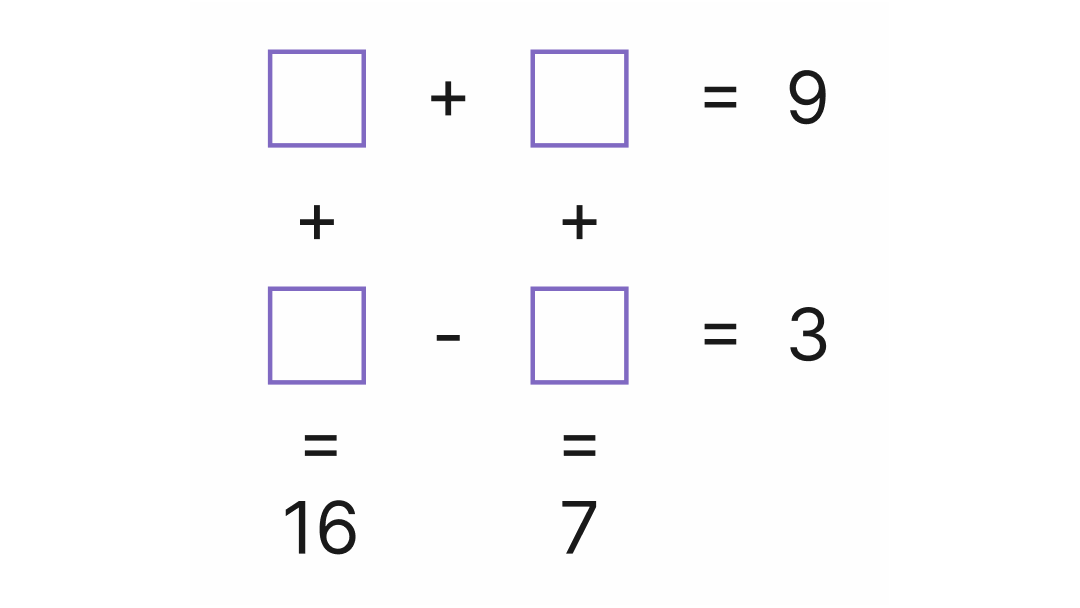 Подставьте числа, чтобы получились верные равенства