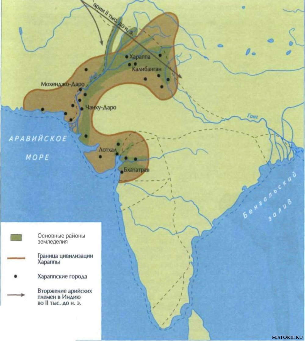 Индская цивилизация карта