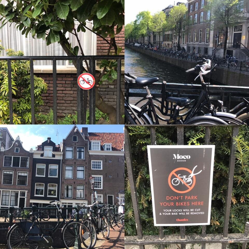 Amsterdam bike invasion. City that doesn't have any problem with cars.