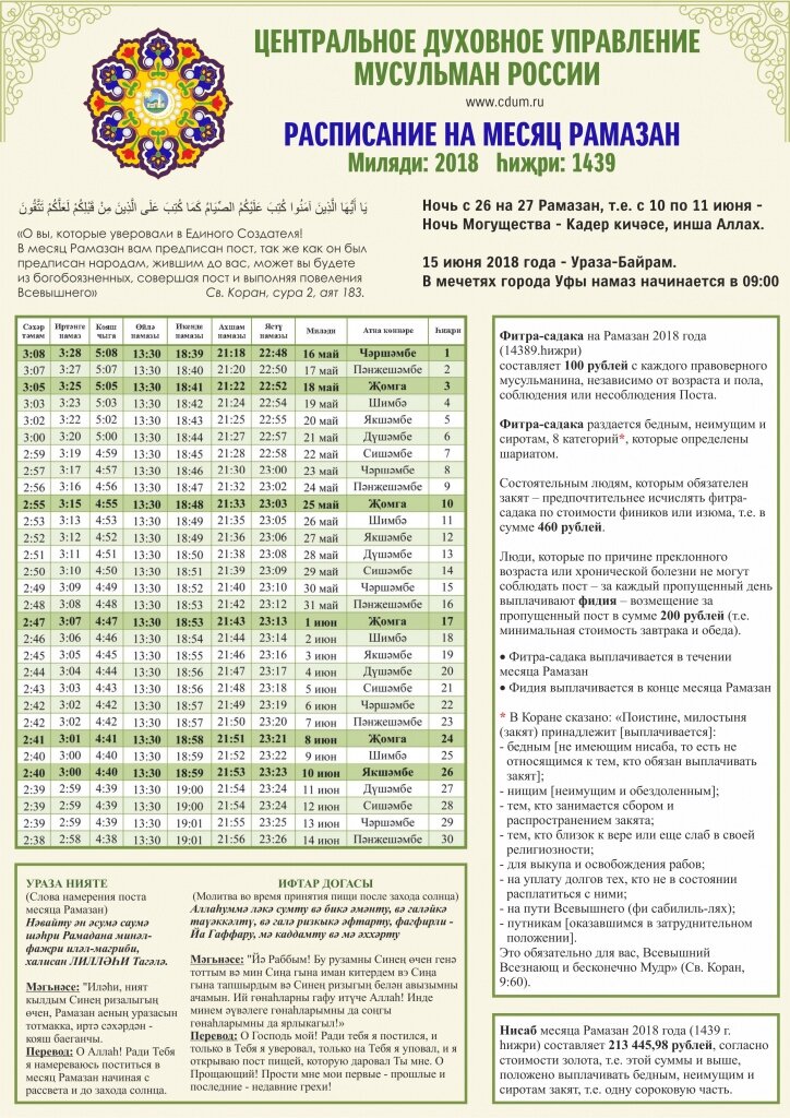 Во сколько ураза намаз в казани. Календарь Рамадан. Расписание уразы.