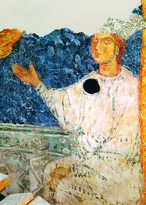 Иродиада. Фрагмент росписи Рождества Пресв. Богородицы Антониева монастыря в Вел. Новгороде. 1125 г.