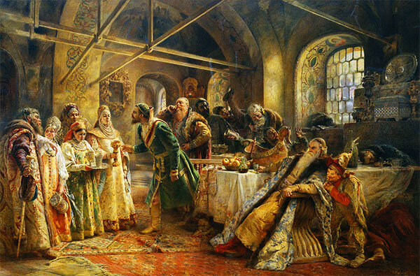 К. Маковский. Поцелуйный обряд