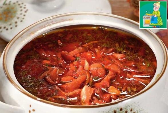Бабушкина кухнЯ: рецепт очень вкусного борща с грибами