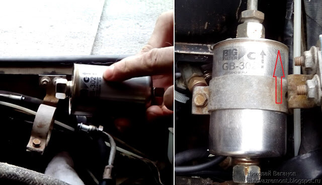 Замена топливного фильтра ВАЗ-2107i инжектор