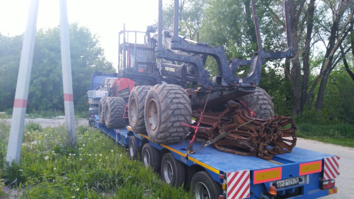 Перевозка форвардера Komatsu 855 8WD из города Луховицы в Новгородскую  область. | НБП Логистика | Дзен