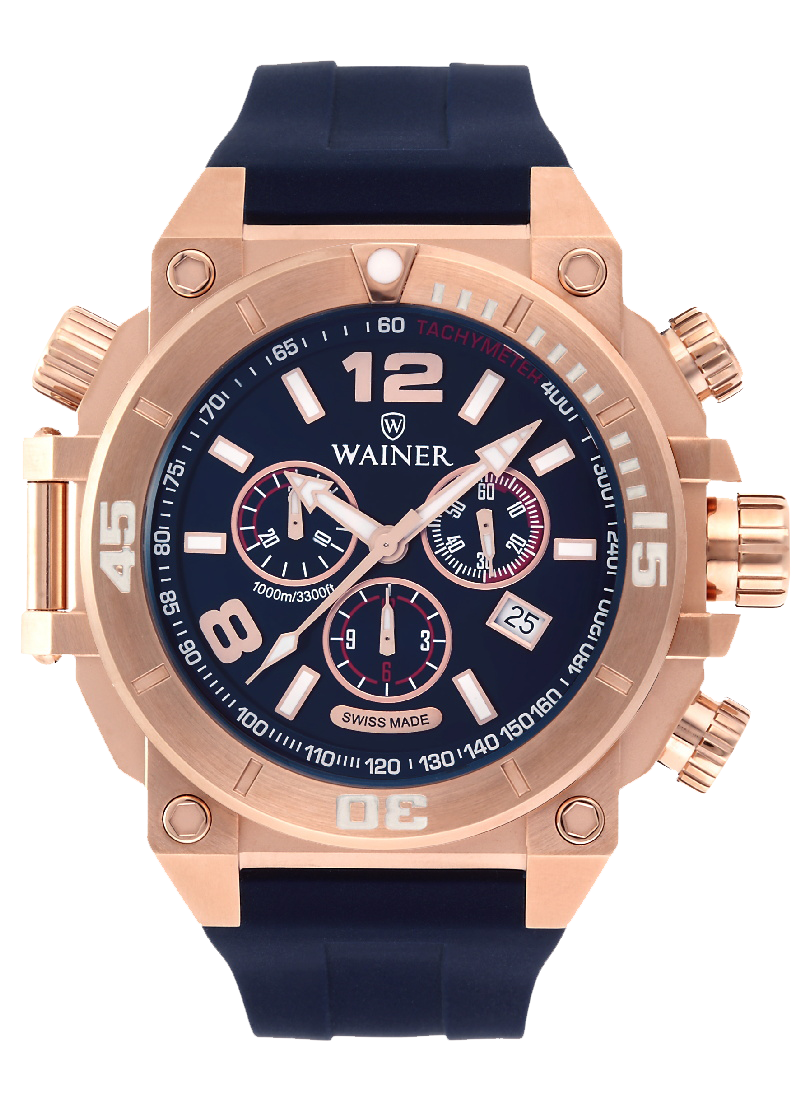 Модель часов WAINER с каучуковым ремешком