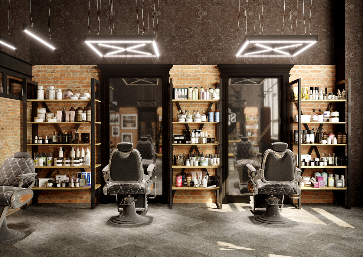 Рабочее место барбера.