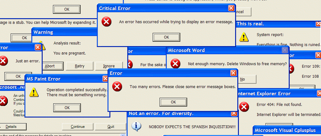 Error symbol referencing errors