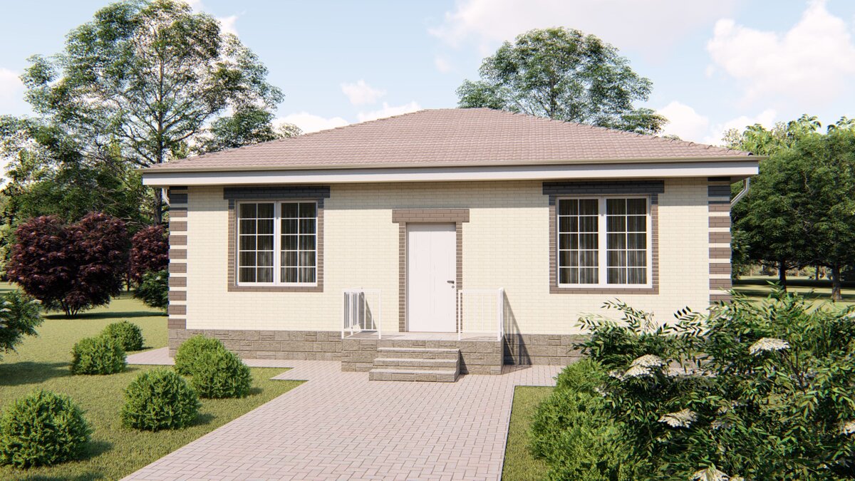 Фасад дома. Проект СК "Домовой" (Краснодар)