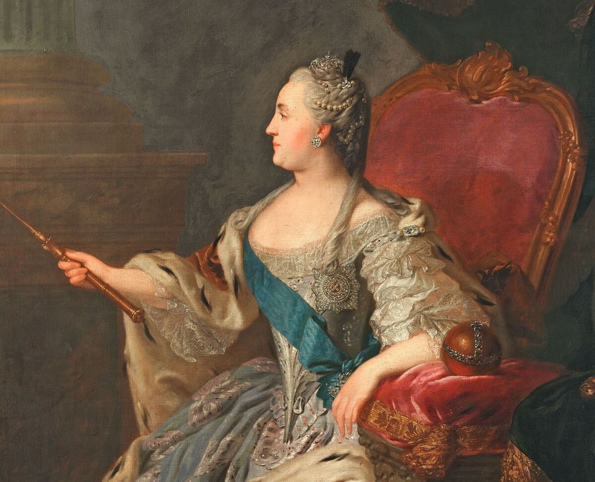 Фёдор Рокотов. Портрет Екатерины II (фрагмент). 1763. Третьяковская галерея