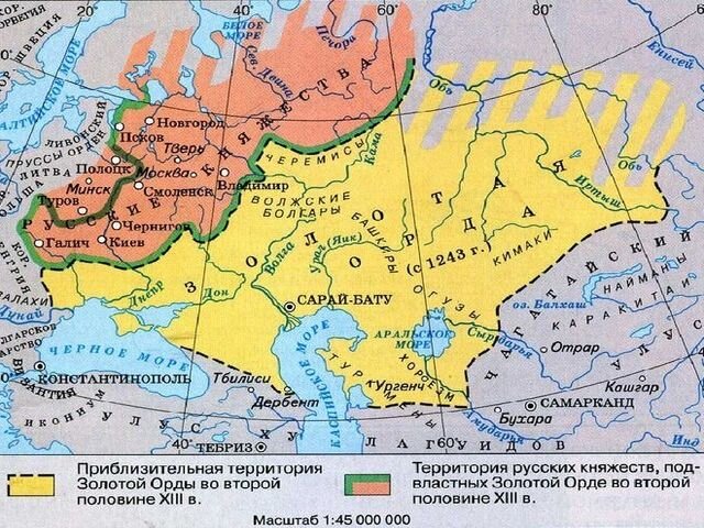 карта Золотой Орды