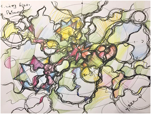 Работа П. Пискарёва, автора метода Нейрографика, 2019г.