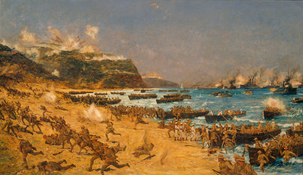 Charles Dixon - Landing at Gallipoli