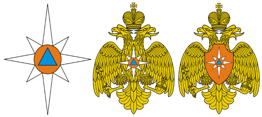 Как выглядит знак и герб мчс россия