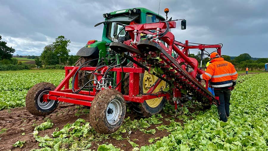 Прототип комбайна Agri-EPI для уборки салата 