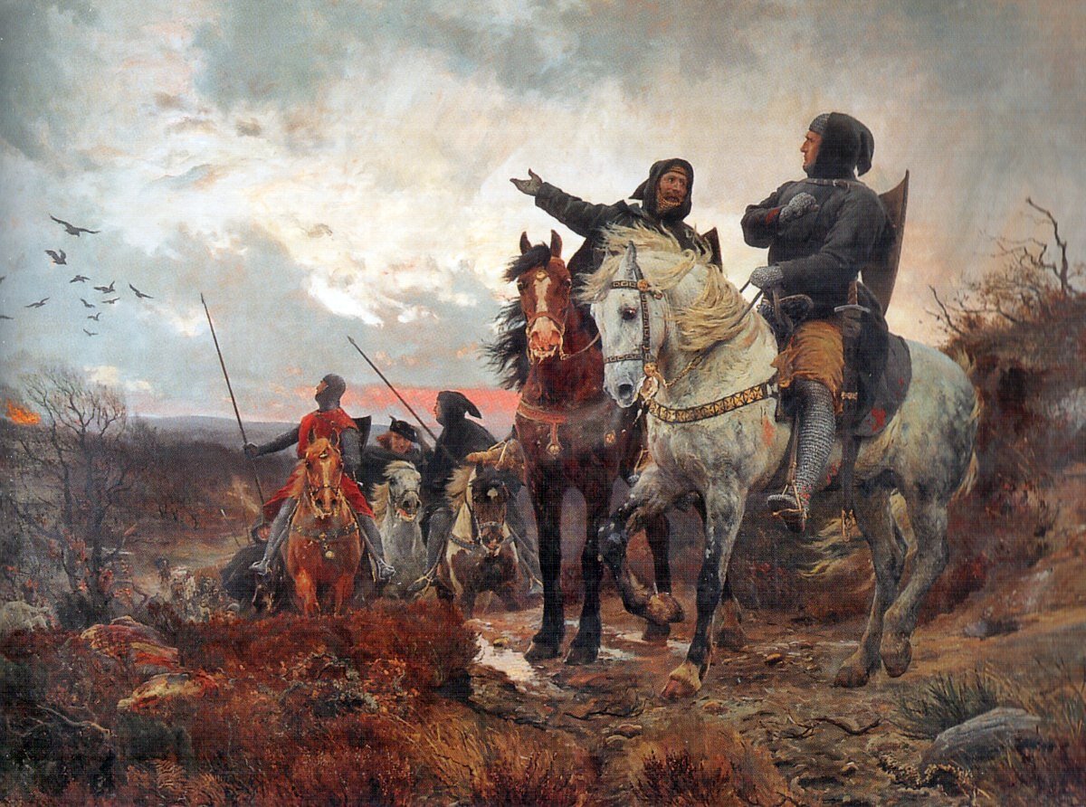 Отто Бахе, "Заговорщики из Финдерупа после убийства Эрика Клиппинга в ночь Святой Сесилии".