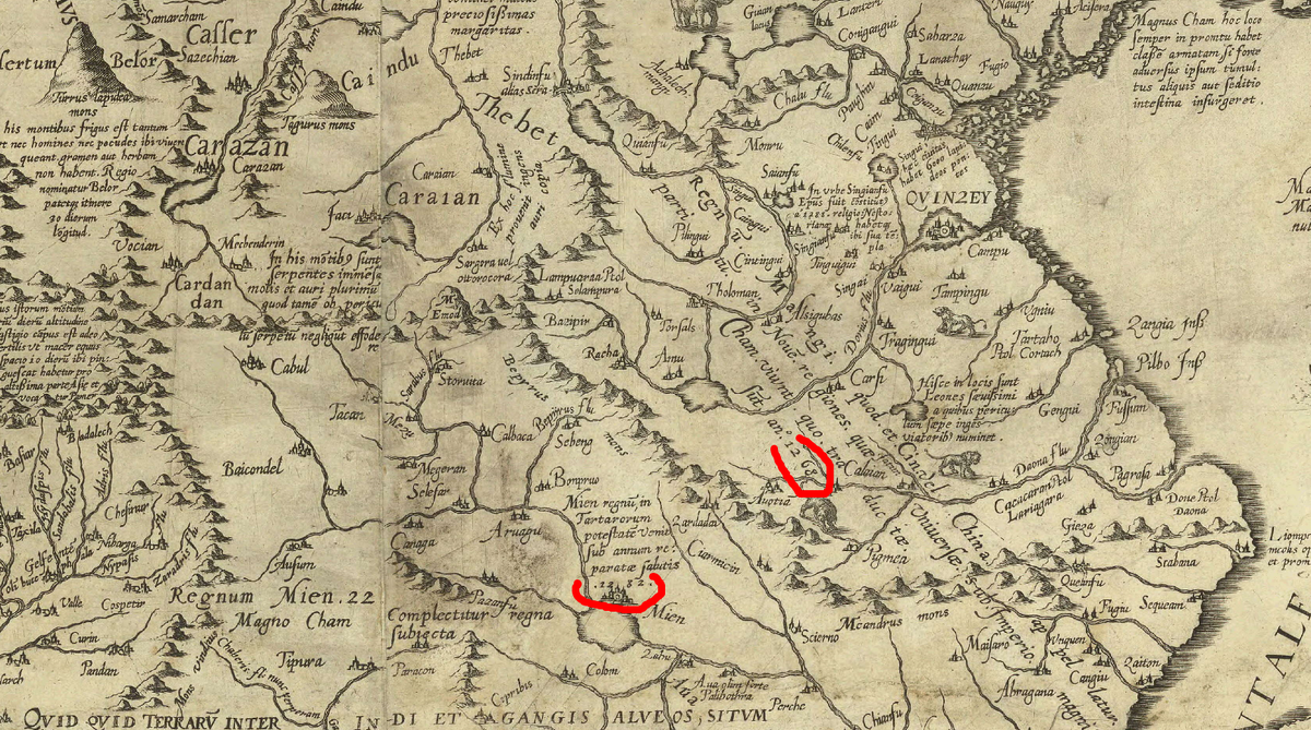 карта Даниэля Келлера в 1590 год