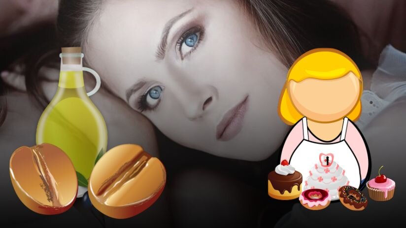 Кофейное масло  лица, волос, тела и кексиков // коллаж автора, изображения pixabay.com