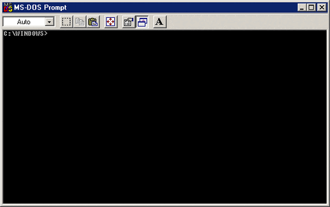 Пример работы MS-DOS