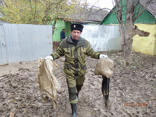 В Хадыженске, пострадавшем от наводнения, где до сих пор продолжается работа по ликвидации его последствий, казаки пришли на помощь отчаявшейся местной жительнице.