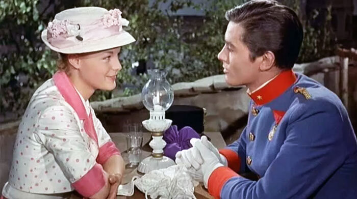 С Роми Шнайдер в фильме «Кристина», 1958 г.