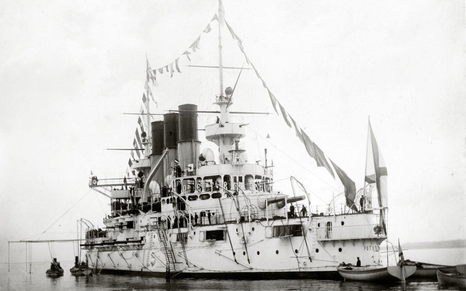 «Ретвизан», вид на левый борт и корму. Ист.: navsource.narod.ru