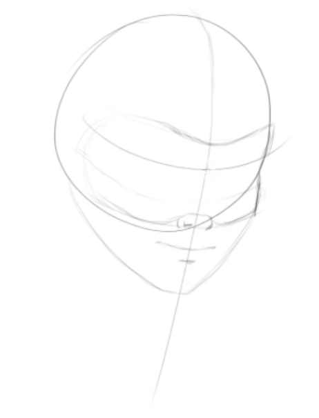 На этом этапе вы должны сделать нос, рот и маску.
