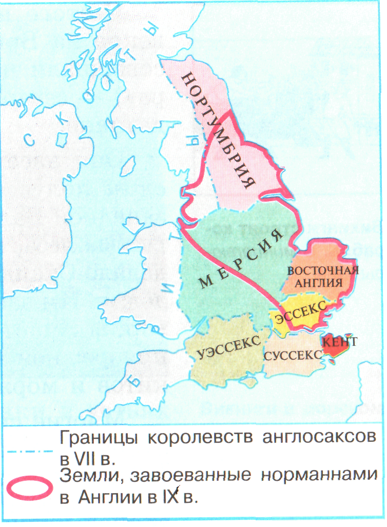 Карта средневековой великобритании