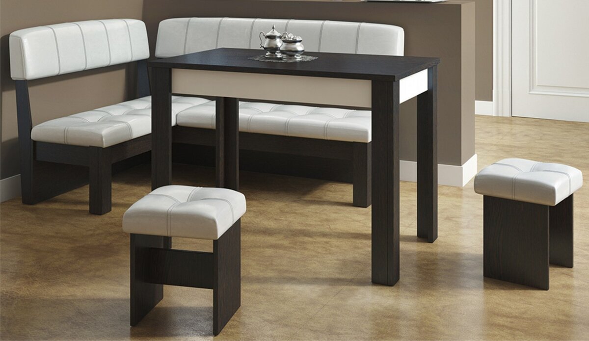 Альфа Венге/белый кожзам