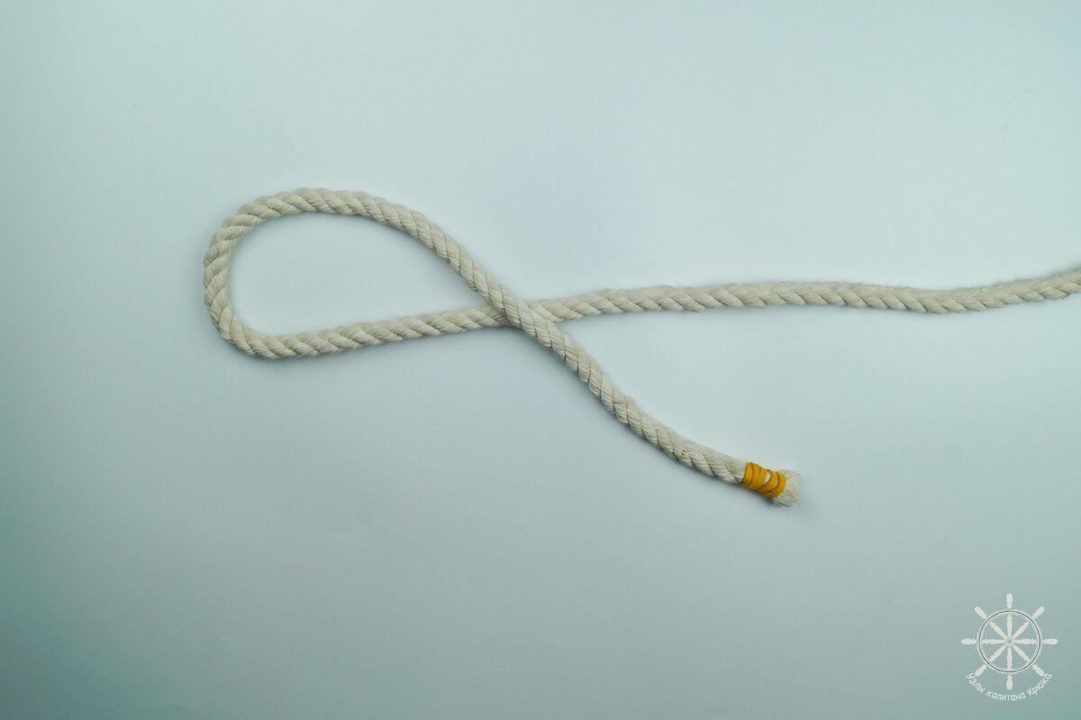 Как вязать стопорный стивидорный узел - шаг 1
