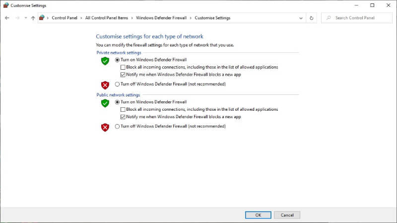 Windows Defender Firewall