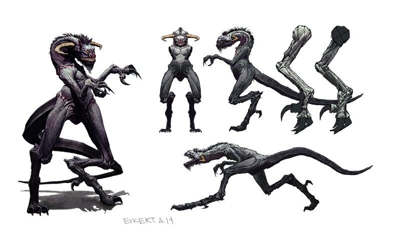 Концепт-арт одного из будущих монстров в игре