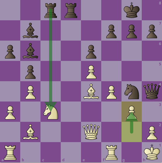 Для победы Акибе ферзь не нужен: 22.g3 Л:с3! Что дальше?