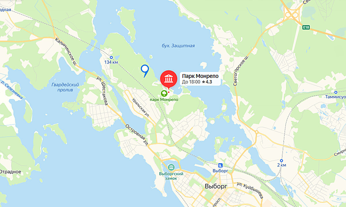 План парка монрепо в выборге