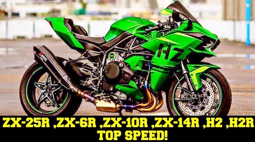 👑 Kawasaki ZX-25R ,ZX 6R ,ZX 10R ,ZX 14R ,H2 ,H2R - Максимальная Скорость 2021 🔥!