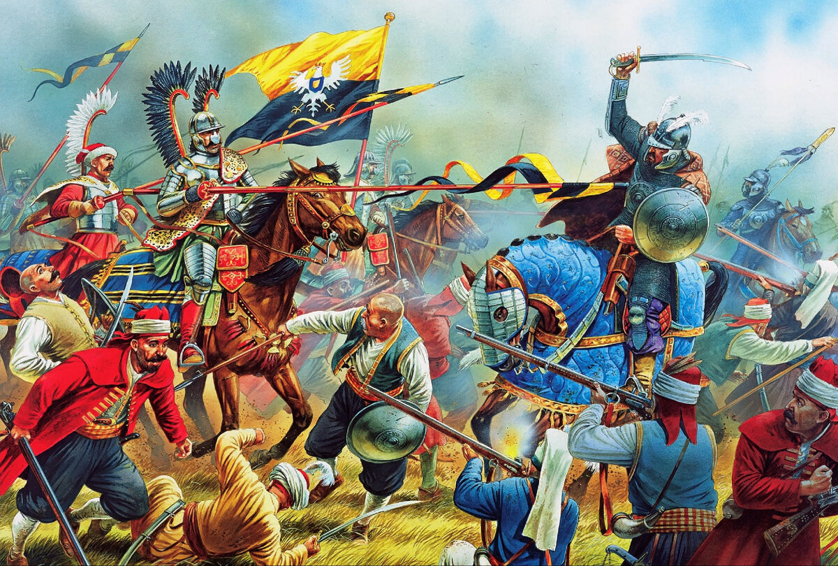 Поражение турок в Венской битве 1683 года. Иллюстратор: Peter Dennis