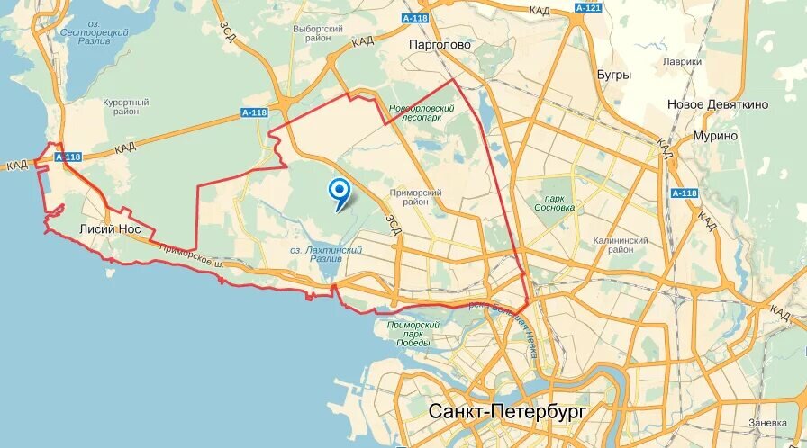 Карта приморского района санкт петербурга с улицами и номерами домов
