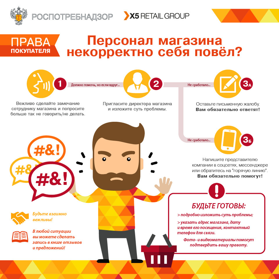 Для пострадавших от грубости персонала есть специальная инструкция.