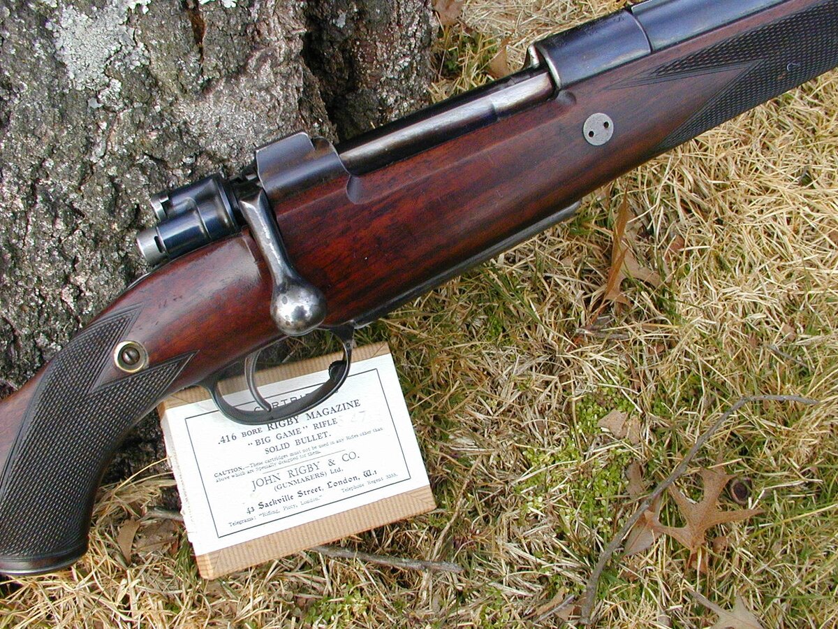 Винтовка производства Rigby выпущенная в 1928 году на базе магнум версии Маузер 98.