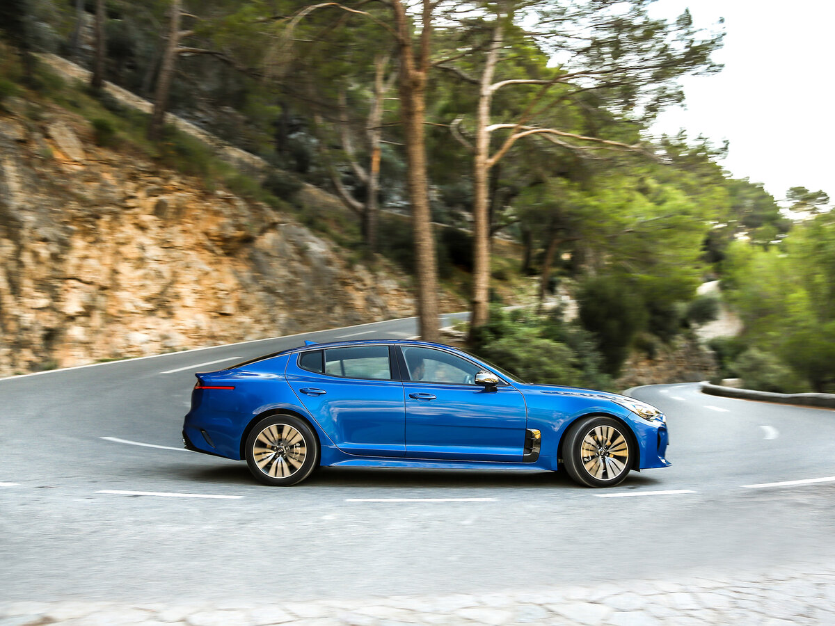 Ездить по прямой на Kia Stinger скучно. Лучше поискать дорогу с поворотами.
