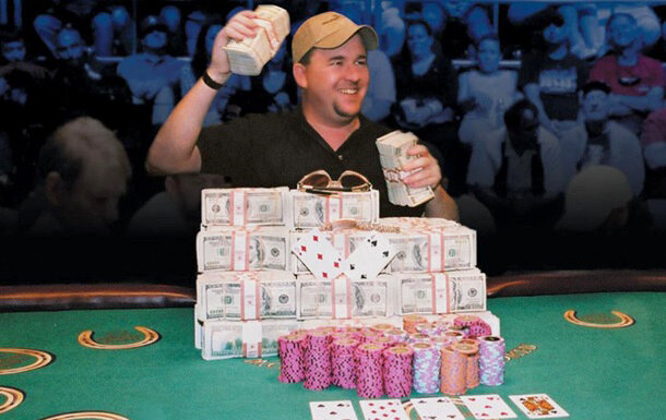 Крис Манимейкер в момент победы на WSOP ME 2003