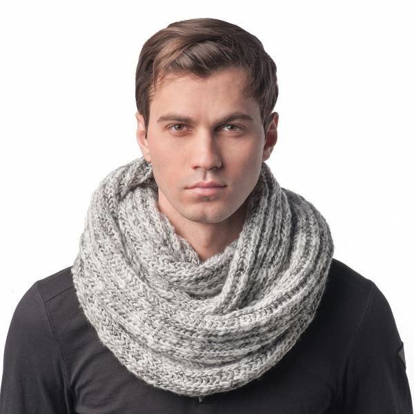Интересный мужской шарф. Схема вязания.