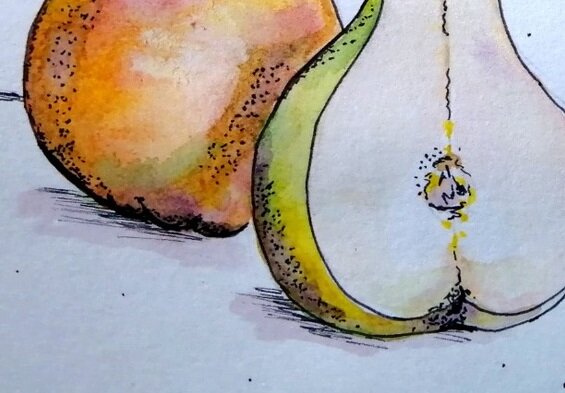 Пририсованная линером "точечная" тень 