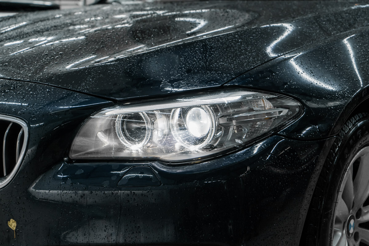 Свет фар до замены ламп.