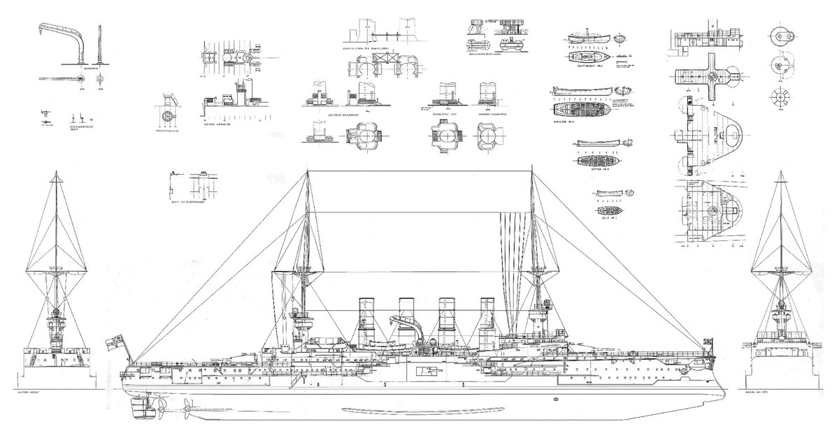 Броненосный крейсер шарнхорст чертежи