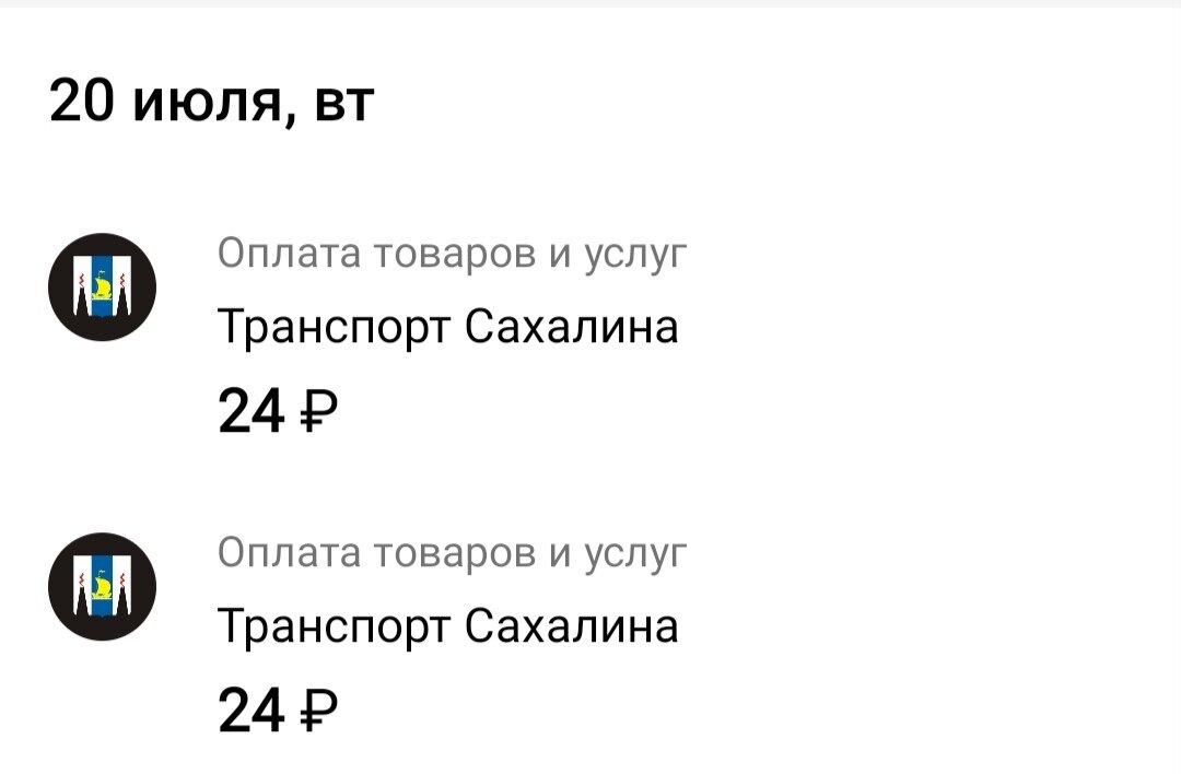 Оплата проезда в Южно-Сахалинске.