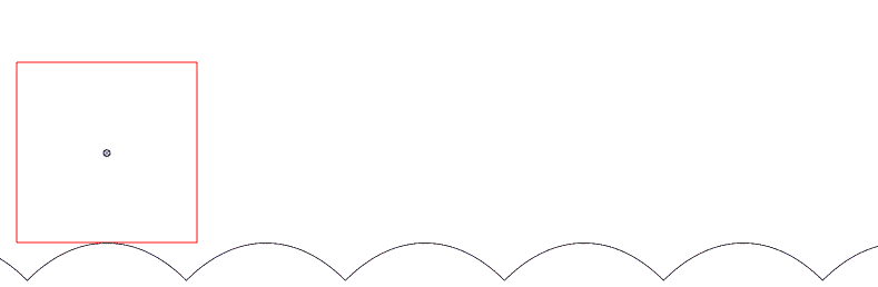 Цепная линия в качестве поверхности для плавности качения на квадратных колесах