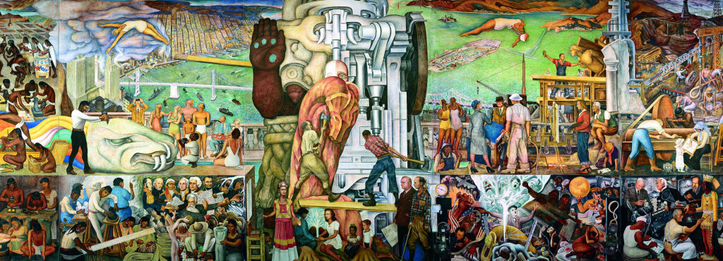 Диего Ривера. Фрагмент фрески "Панамериканское единство", 1940г. Фото взято в сети интернет.