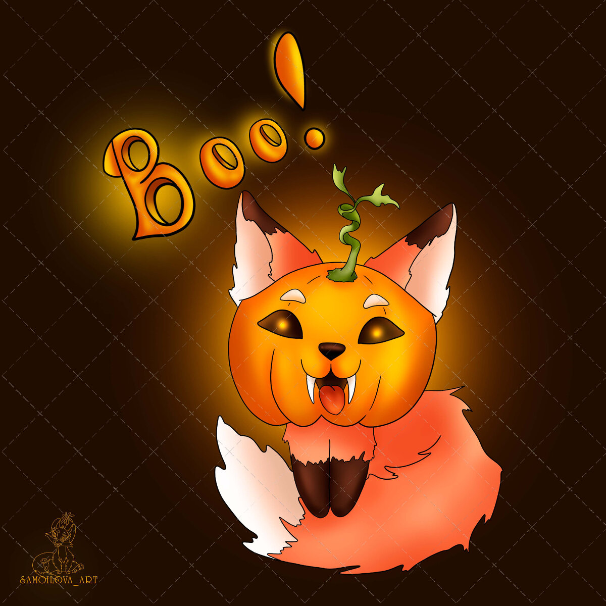 Принт "Лисенок Бу"