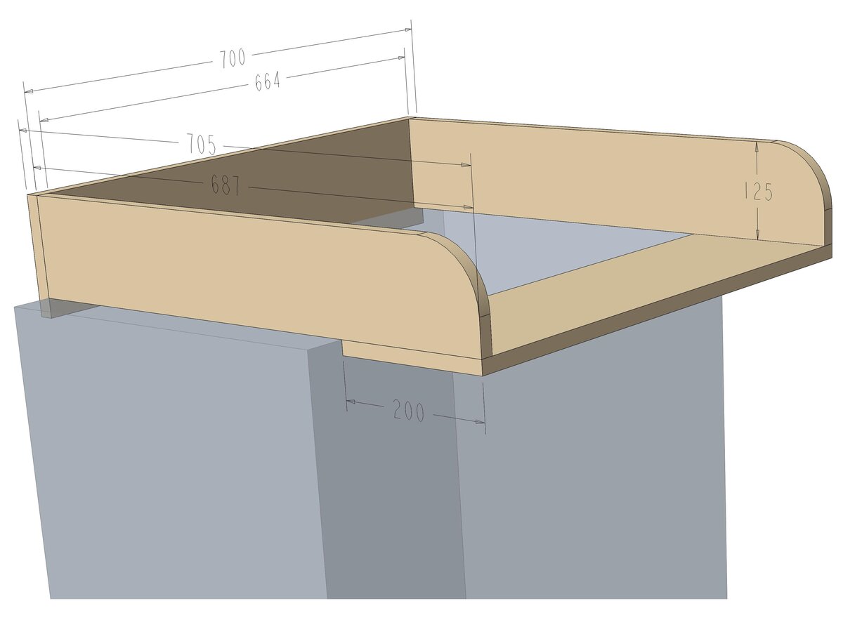 столешница для пеленания на комод